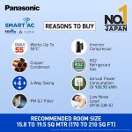 Panasonic 2.0 Ton 5 Star Premium Wi-Fi Inverter Smart Split AC (Matter Enabled, Higher Airflow, Copper Condenser, 7in1 Convertible, True AI, 4-Way, PM 0.1 Filter, CS/CU-NU24AKY5W, White) - Image 4