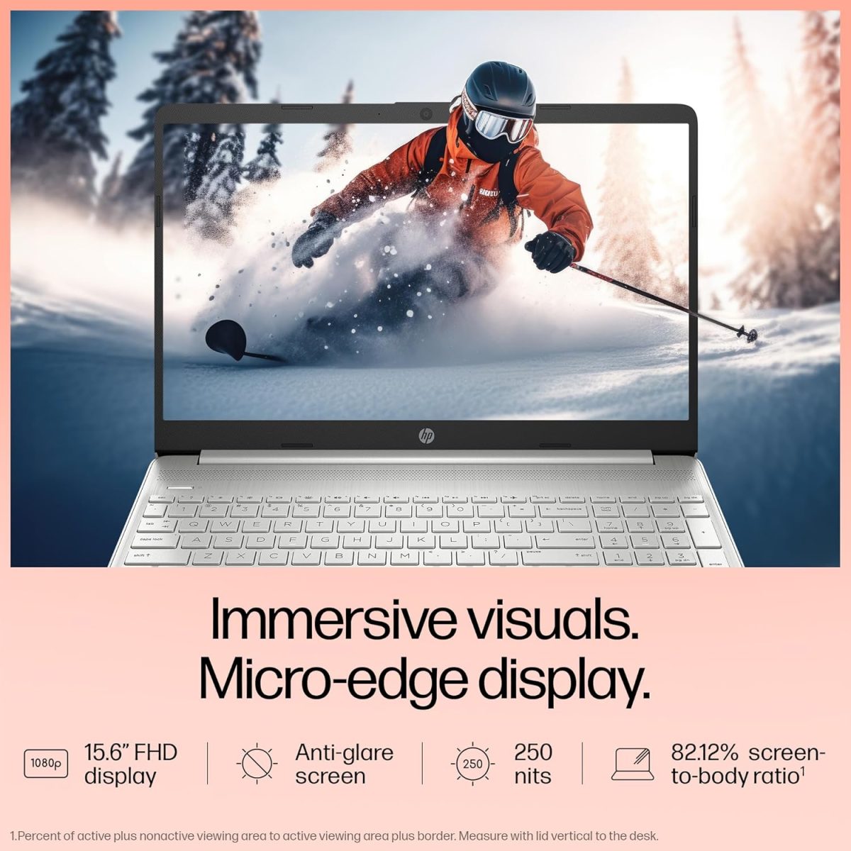 HP 15s, Intel Core i5 12th Gen-1235U Laptop (8GB RAM, 512GB SSD) Anti-Glare, 15.6"/39.6cm, FHD, Win 11, Office 2021, Silver, 1.69Kg, Intel UHD Graphics, Backlit Keyboard, HD Camera, fy5008TU - Image 5