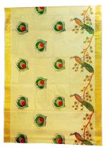 YETTALAN® Women's Mural Printed Kerala Gold Tissue Saree with Running Blouse - Image 2