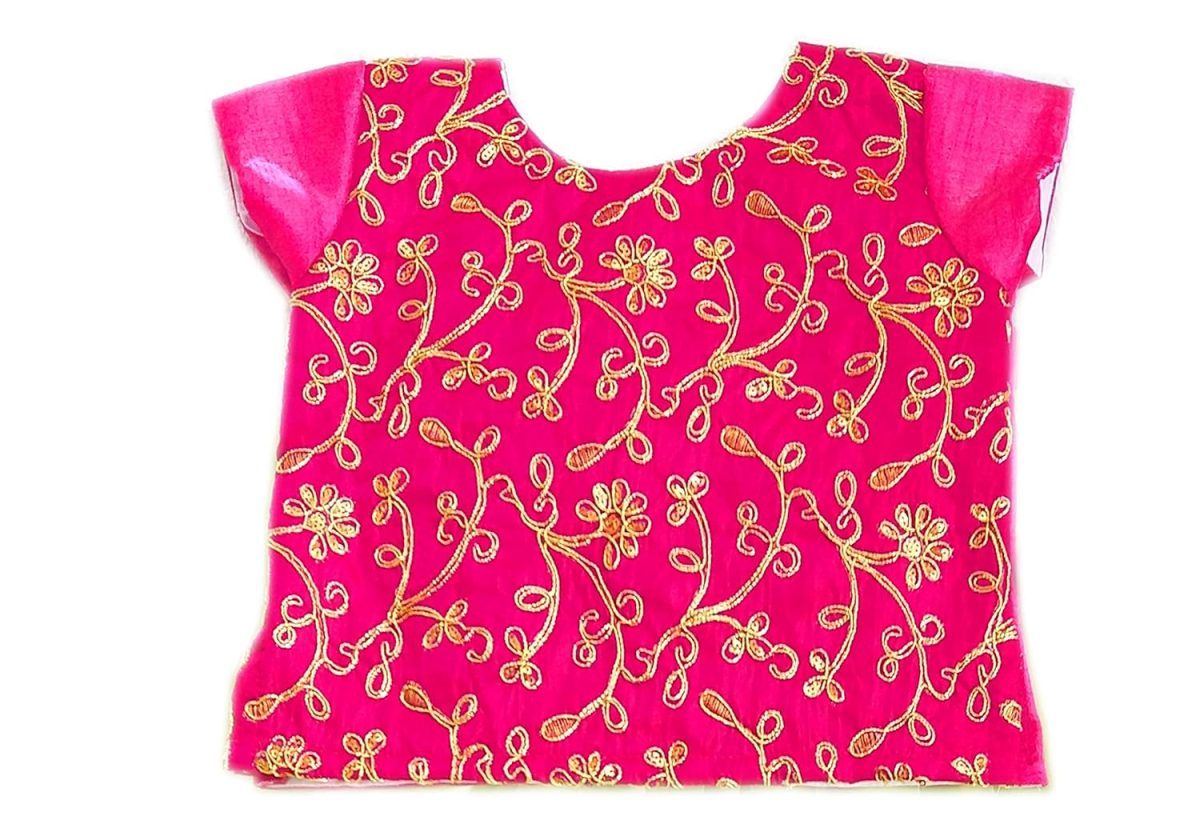Stanwells Kids Girls Lehnga Choli Net Flared Ruffle Pattern Dress Sleeveless Beautiful Ethnic Hand Sequins Embroidery Traditional Full Length Girl Lehnga Choli - Image 4