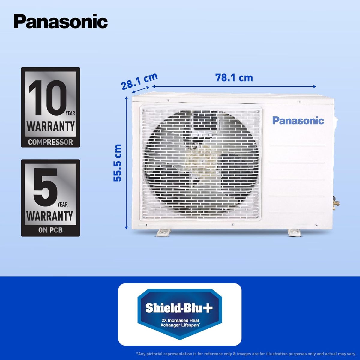 Panasonic 1.4 Ton 3 Star Inverter Split AC (Powerful Mode, Copper Condenser, 7in1 Convertible, 2-Way, PM 0.1 Filter, CS/CU-SU17AKY3T, White) - Image 8