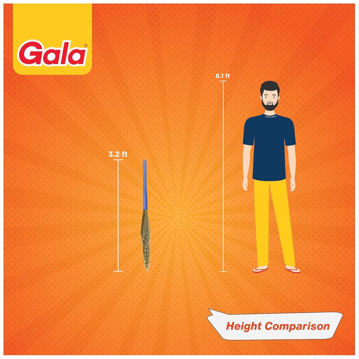 Gala No Dust Floor Broom XL (Modular,1 Piece) - Image 5