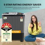 VW 7.5 kg 5 Star Aqua Spin Semi Automatic Top Load Washing Machine AquaSpin0075P (Black) - Image 2