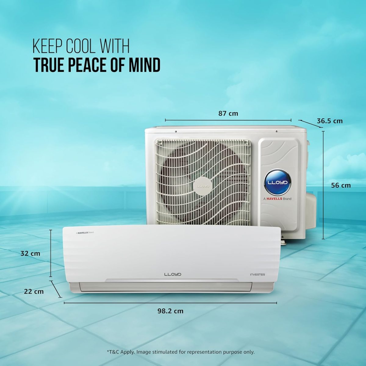 Lloyd 1.5 Ton 5 Star Inverter Split AC (5 in 1 Convertible, Anti Corrosion Coating, Copper, PM 2.5 Filter, White with Chrome Deco Strip, GLS18I5KWGGW) - Image 8
