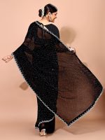 leelavati Women Embellished Bollywood Chiffon Saree Elegant Design For Weddings, Parties, And Festivities - Image 6