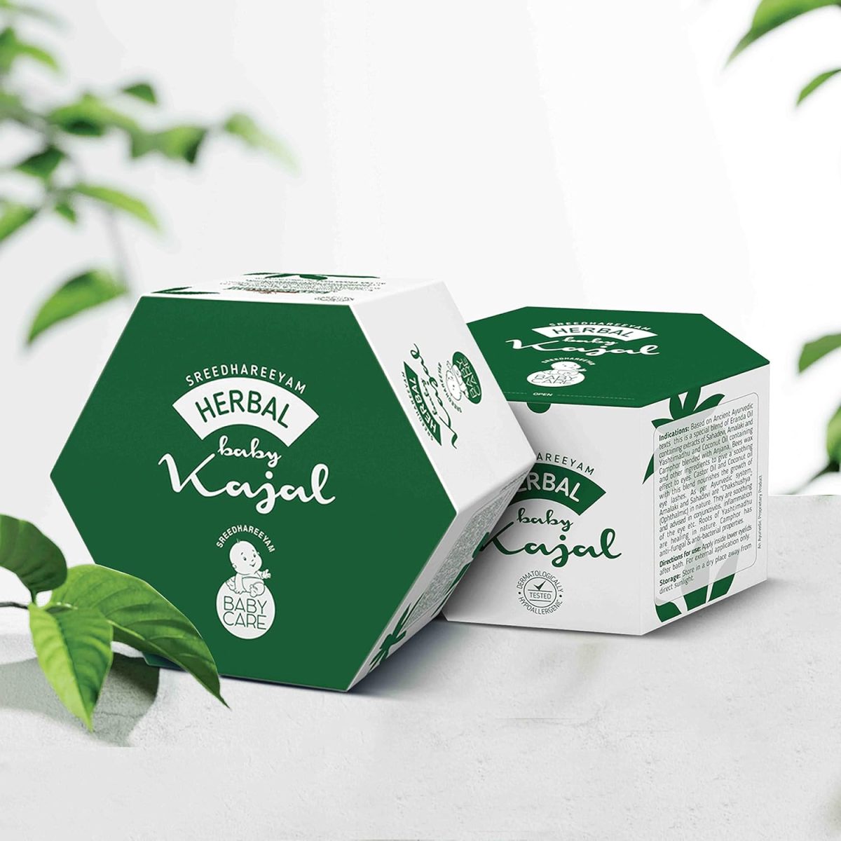 Sreedhareeyam Ayurveda Herbal Baby Cream Kajal for New Born - From Renowned Eye Hospital, Authentic for Babies and Adults with Gooseberry, Sahadevi, Yashtimadhu and Castor Oil, Natural Black Color - Image 2
