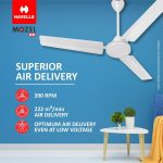 Havells 1200mm Mozel ES Ceiling Fan | Best in class base fan,High Air Delivery, Energy Saving, 100% Pure Copper Motor | 2 Year Warranty | (Pack of 1, Elegant White) - Image 2