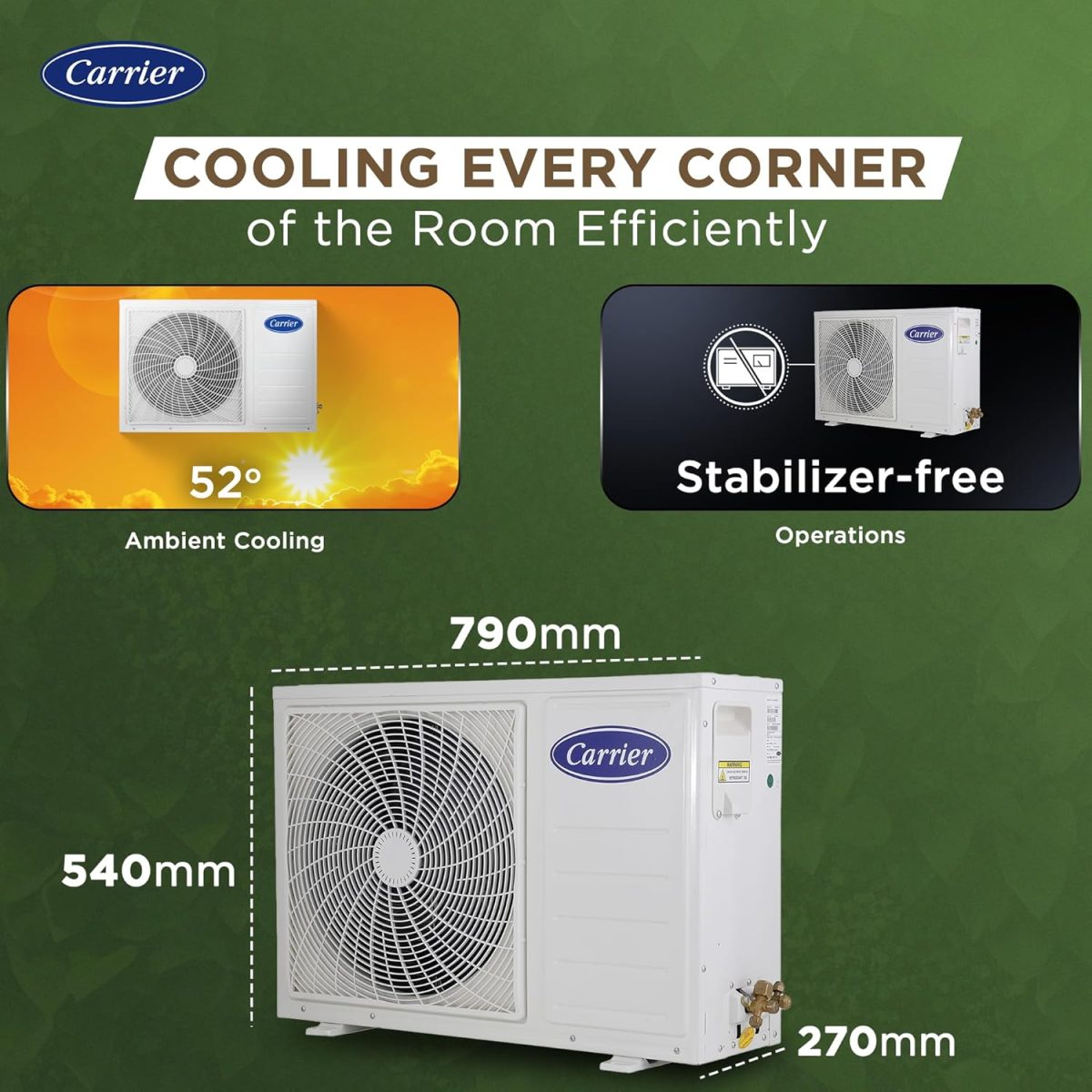 Carrier 1.5 Ton 3 Star Wi-Fi Smart Flexicool Inverter Split AC (Copper, Convertible 6-in-1 Cooling,Smart Energy Display, HD & PM 2.5 Filter, ESTER EDGE FXi (Wi-Fi), CAI18EE3R35W0,White) - Image 5