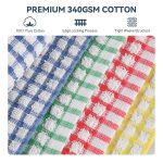 Egles Kitchen Dishcloths 12pcs 11x12 Inches Bulk Cotton Kitchen Dish Cloths Scrubbing Wash Cloths Sets (Mix Color) - Image 4