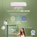 Lloyd Stellar Art 1.5 Ton 5 Star Wi-Fi Inverter Split AC (6 in 1 Expandable, Mood Lighting, In-Built Air Purifier, Direct Voice Command, Copper, White & Blush Pink, New Launch GLS18V5FBGST) - Image 4