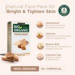 Indus Valley Bio Organic Sandalwood Face Pack Powder | Lightens Suntan, Dark Spots & Pigmentation | Prevents Acne Breakouts | Enriched with Chandan Powder for Glowing Skin & Tan Removal - 200g - Image 2