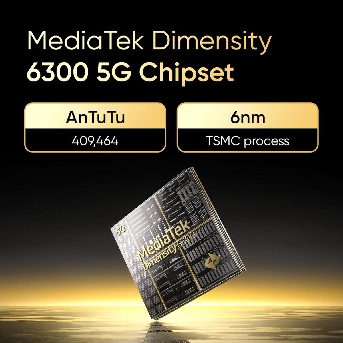 realme NARZO N65 5G (Amber Gold 4GB RAM, 128GB Storage) India's 1st D6300 5G Chipset | Ultra Slim Design | 120Hz Eye Comfort Display | 50MP AI Camera| Charger in The Box - Image 3