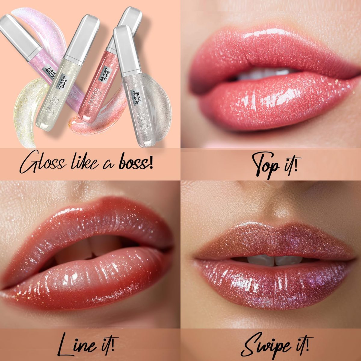 FACESCANADA Beyond Shine Lip Gloss - Baebe 03, 3.8Ml | Lightweight Non-Sticky Luxurious Texture For Glossy Lips | Instant Shine | Fuller, Supple & Plump Lips | 24Hr Hydration - Image 5