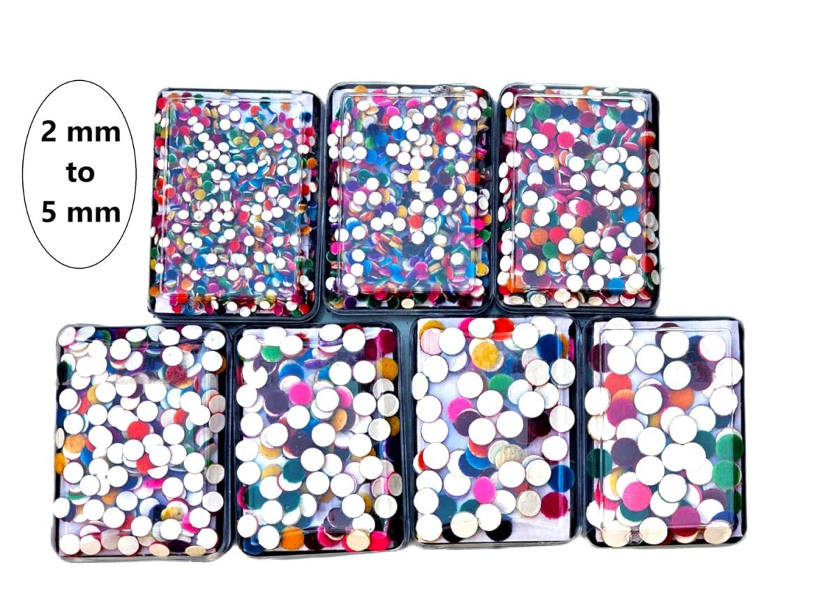 GNR Multicolor Bindi Daily Use Simple Forehead Bindi for Women - Pack of 12 Boxes (Size : 2 mm Each) - Image 4
