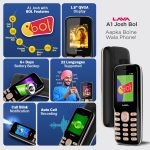 Lava A1 Josh (with BOL Feature) Dual Sim Keypad Mobile Phone | Long-Lasting Battery |22 Launguages Read Support | Auto Call Recording | Call Blink Notification (Black Gold) - Image 3