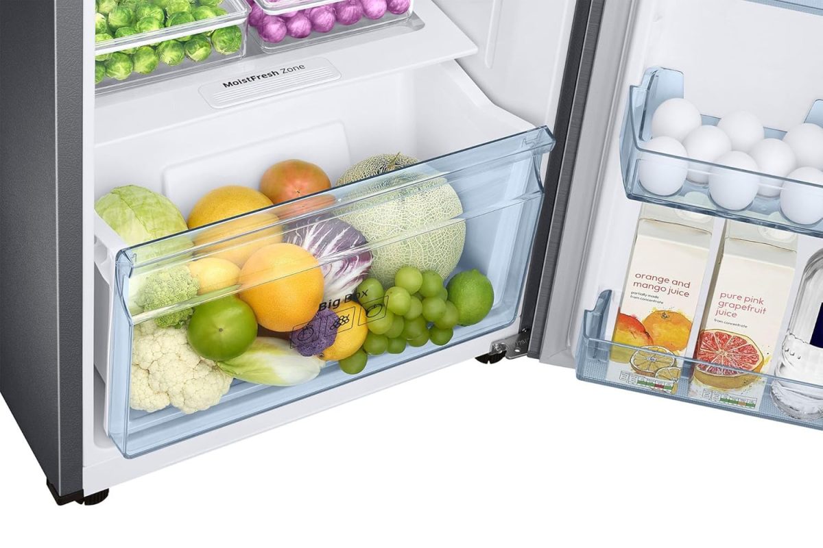 Samsung 236 L, 3 Star, Digital Inverter, Frost Free Double Door Refrigerator (RT28C3053S8/HL, Silver, Elegant Inox) - Image 6