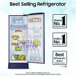 Samsung 223 L, 3 Star, Digital Inverter, Direct-Cool Single Door Refrigerator (RR24D2Z23CU/NL, Camellia Blue, Base Stand Drawer) - Image 4