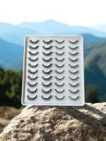ONMO Beauty False Eyelash For Women-Natural & Lightweight 20 Pair Faux Mink Fake Eyelashes/Soft & Comfortable Black Reusable Cat Eye Lashes extension/Long Lasting Eye Makeup Lash-(Love) - Image 3