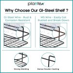 Plantex Drill Free Corner Shelf for Bathroom Wall/Bathroom Organizer Without Drill/Kitchen Shelf/ - Pack of 2 (Black,CED Powder Coated) - Image 5
