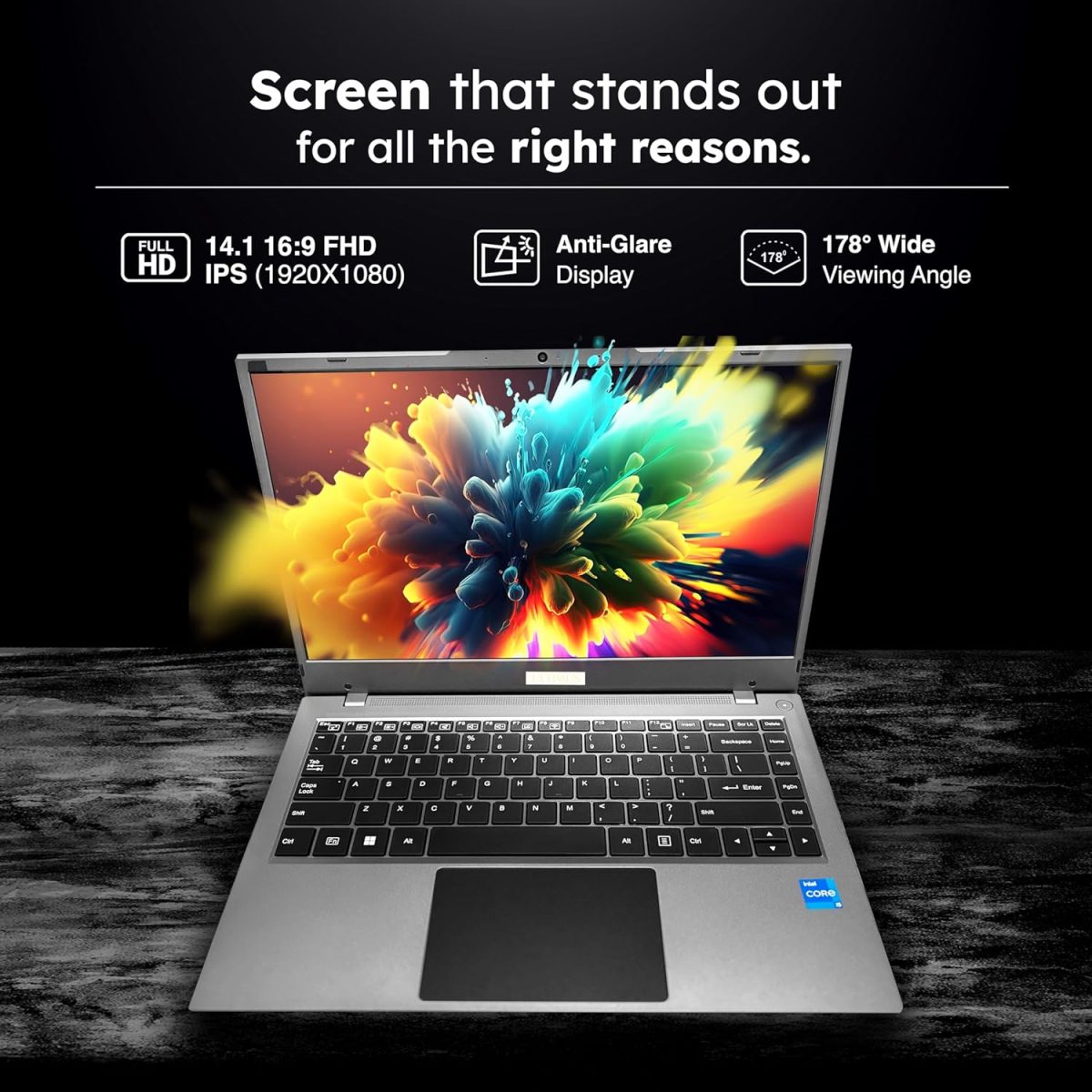 FUTOPIA Ultimus APEX 5 Intel core i5 12th Gen 1235U 8GB RAM 512GB SSD Expandable Upto 2TB 14.1" Full HD IPS Display Win 11 Home Thin & Light 1.53 Kg Silver - Image 4
