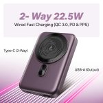 boAt New Launch EnergyShroom PB331 (Magsafe) 10000mAh Magnetic Wireless Powerbank, 15W Wireless & 22.5W Wired Charging for (iPhone 16,15,14,13 & 12, Android & Other Qi Enabled Devices) (Purple) - Image 3