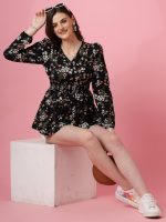 Sheetal Associates Women's Casual Puff Sleeves Floral Print Peplum Top - Image 4