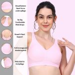 RACOS Non Padded Wire Free Full Coverage Broad Strap Heavy Bust Everyday T-Shirt Cotton Bra for Women B Cup in Multicolor for Daily Use - Image 2