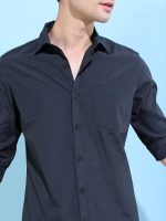 KETCH Men's Polyester Slim Fit Solid Full Sleeve Shirt - Image 4