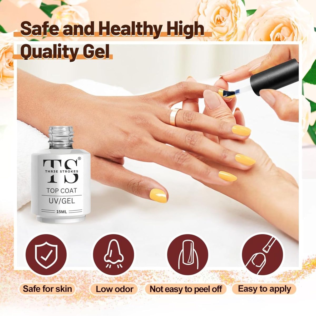 THR3E STROKES Nail Dehydrator and Primer with Gel Base & Top Coat Set, Acid Free Acrylic Nail Supplies Primer Glossy Gel Nail Polish Top Coat Starter Kit (MACHINES SE SIKHENGI)(UV LAMP REQUIRED) 15ML X 4 - Image 6