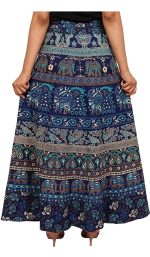 Sahaj Paridhan Jaipuri Print Cotton Wrapskirt - Image 3