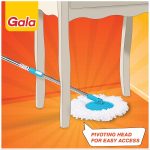 Gala e-Quick Spin Mop, Easy Wheels & Big Bucket with 2 Microfiber Refills, Floor Cleaning Mop with Bucket, pocha for floor cleaning, Mopping Set (white and blue) - Image 4