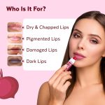 TrueWise® Tinted Lip Balm with SPF 50 PA+++ Brightening Beetroot Lip Balm For Dark Lips With Kojic Acid,Vitamin E, Soft, Glossy Lips- SPF lip balm for Women 5g - Image 7