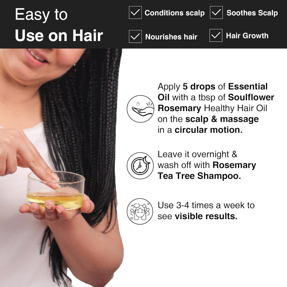 Soulflower Rosemary Essential Oil for Hair Growth, Hair Fall Control and Nourishment, Skin Care | Clinically Tested & Ecocert Certified Organic 100% Pure, Natural, Undiluted | 15ml - Image 7