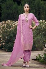VredeVogel Viscose Rayon Silk Kurta Pant Set with Chiffon Dupatta for Women - Image 8