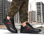 NIXFLEET Steel Toe Sports Look Safety Shoes for Men: Stylish and Sturdy Heavy-Duty Footwear with Slip-Resistant Outsole Black Size UK7 - Image 5