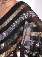 Pandadi Saree Women's Georgette Embroidery Sequance Work Saree With UnstitChed Blouse Piece - Image 7