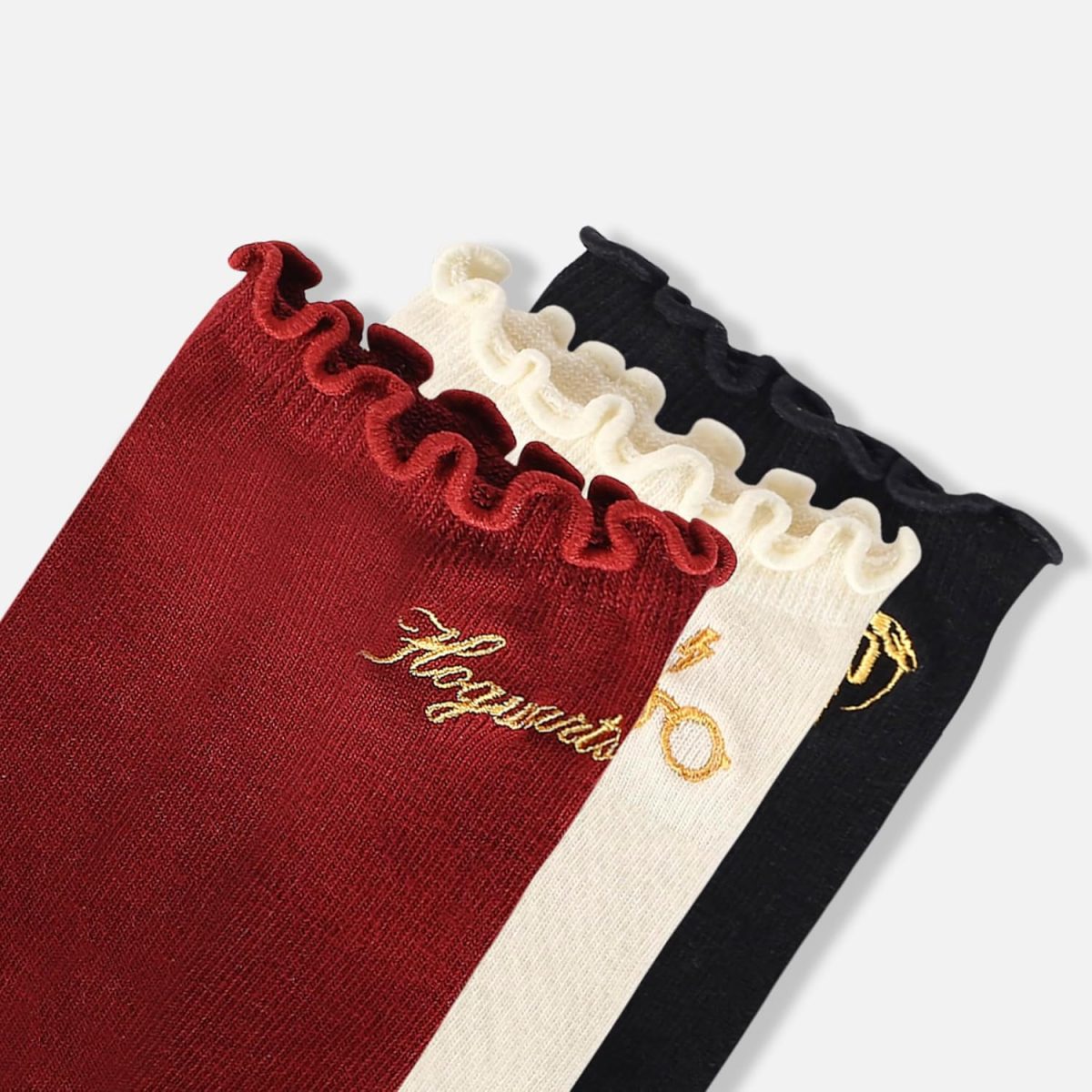 Socksxpress Harry Potter Women's Frilled Ankle Socks - Stylish | Comfortable | Pack of 3 - Image 3