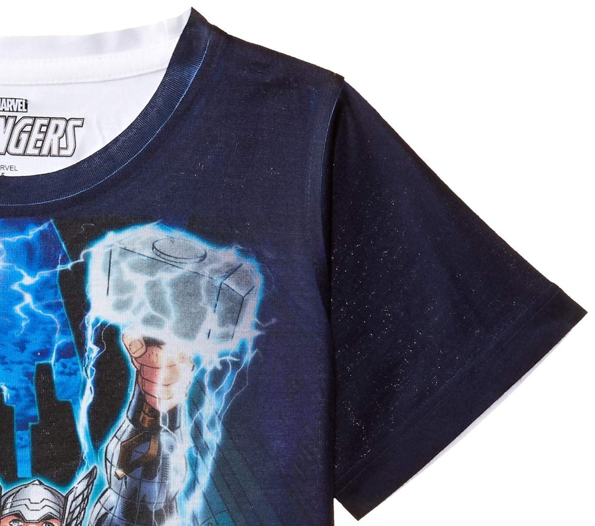 Marvel Avengers by Wear Your Mind Boy's Plain Regular fit T-Shirt (DMA0016_Blue 13-14 Years) - Image 3