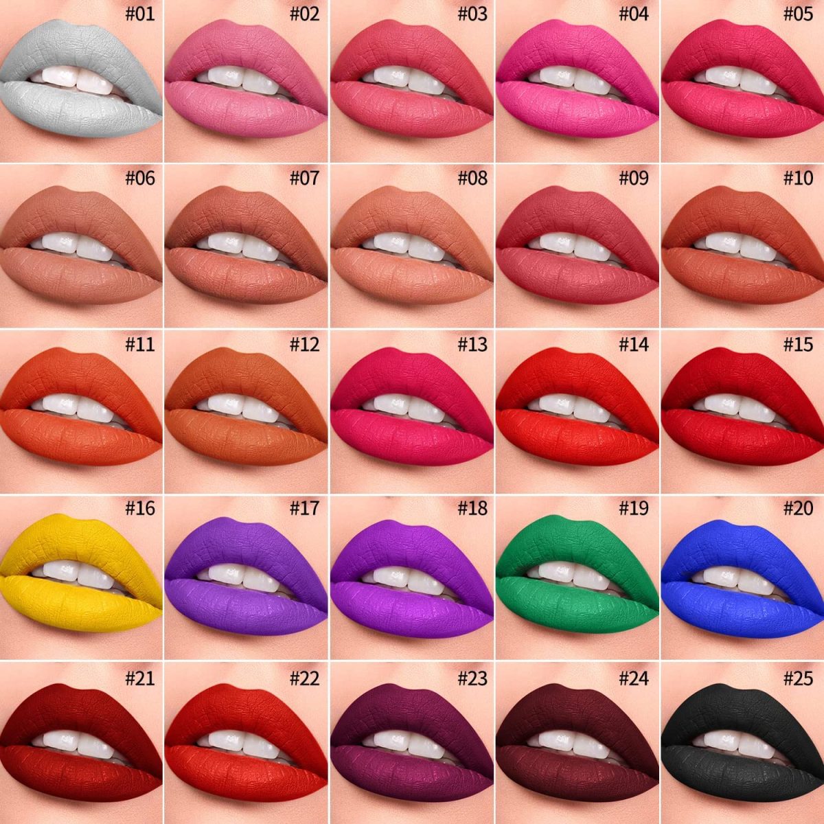 COSLUXE Lip Makeup Palette, Long Lasting Wear Lip Care Moisturizing #DE'LANCI Lipstick Set,Pigmented Festival Halloween Body Face Paint 25 Colors,Professional Blendable Lip Makeup for Girl/Women/Kids-All Skin - Image 2