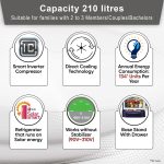 LG 210 L, 5 Star, Direct Cool, Smart Inverter Compressor, Single Door Refrigerator (2025 Model, GL-D231ABAU, Blue Aurora, Humidity Controller, Base stand with Drawer & Fast Ice Making) - Image 2