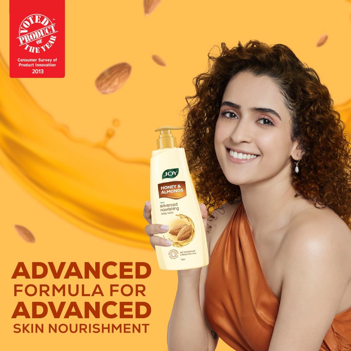 Joy Honey & Almonds Advanced Nourishing Lightweight Body Lotion 750ml | Enriched With Shea Butter | Summer Lotion With Natural Sunscreen Filters | Suitable for Normal to Dry Skin - Image 2