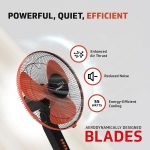 V-Guard Esfera STS Plus Pedestal Cum Table Fan | Versatile 2-In-1 Operation | 1350 RPM Motor | Customisable Tilt And Oscillation Control | Red Black | 40 cm (400mm) - Image 4