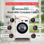 LG 8 Kg 5 Star Steam, Inverter Direct Drive Technology, 6 Motion DD, Fully-Automatic Front Load Washing Machine (FHB1208Z2W, Dial + Full Touch Buttons & LED Display, Essence White) - Image 8