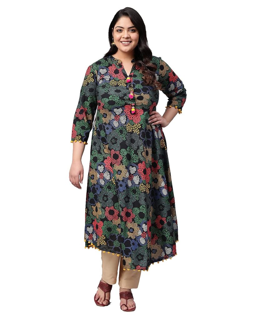 Yash Gallery Women's Cotton Relaxed Fit Anarkali Kurta