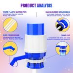 HUILE Manual Water Dispenser Pump For 20 Liter Bottle Can Easy Portable Hand Press Dispenser Pump For Universal 2-5 Gallon Bottle Can (Pack Of 1), Blue - Image 2
