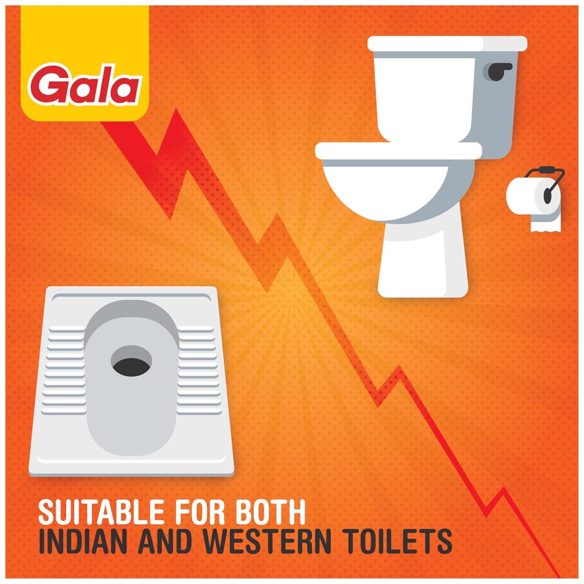 Gala Double Hockey Shape Toilet Cleaner Brush with Holder Stand, Toilet Cleaning Brush for Western and Indian Toilet, Bathroom Brush for Toilet Cleaning (Gray,Pack of 1) - Image 5