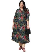 Yash Gallery Women's Cotton Relaxed Fit Anarkali Kurta - Image 2