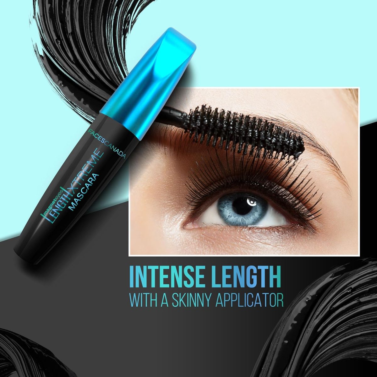 FACES CANADA Magneteyes Length Xtreme Mascara - Black, 8g | Volumizes Lashes | Waterproof | Quick Drying | Long Wear | Intense Black Finish | Lightweight | Enriched With Jojoba Oil & Vitamin E - Image 5