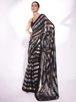 Pandadi Saree Women's Georgette Embroidery Sequance Work Saree With UnstitChed Blouse Piece - Image 2