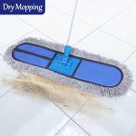 Livronic Plastic Wet And Dry Cotton Pad Floor Mop 67X14X5 (18-Inch Head) With 4 Feet Telescopic Handle Floor Cleaning Mop|Home|Office|Hotels|Hospitals (Set Of 1) (18 Inch Full Set With 1 Extra Pad.) - Image 7